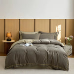 Duvet Cover Set 4-Piece Quilted Cotton Reversible Breathable