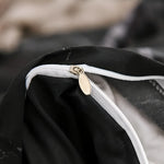 Duvet Cover Set Black Marble Microfiber & 2 Pillowcases