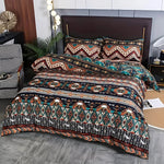 Duvet Cover Set Bohemian Tribal Cotton-Microfiber Machine Washable