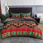 Duvet Cover Set Bohemian Tribal Cotton-Microfiber Machine Washable