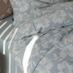 Duvet Cover Set Breathable Cotton Blend Quilted Floral Four Piece