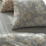 Duvet Cover Set Breathable Cotton Blend Quilted Floral Four Piece