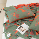 Duvet Cover Set Breathable Cotton Blend Reversible Ginkgo