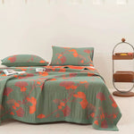 Duvet Cover Set Breathable Cotton Blend Reversible Ginkgo