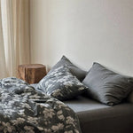 Duvet Cover Set Breathable Cotton Percale Integrated Fitted Sheet