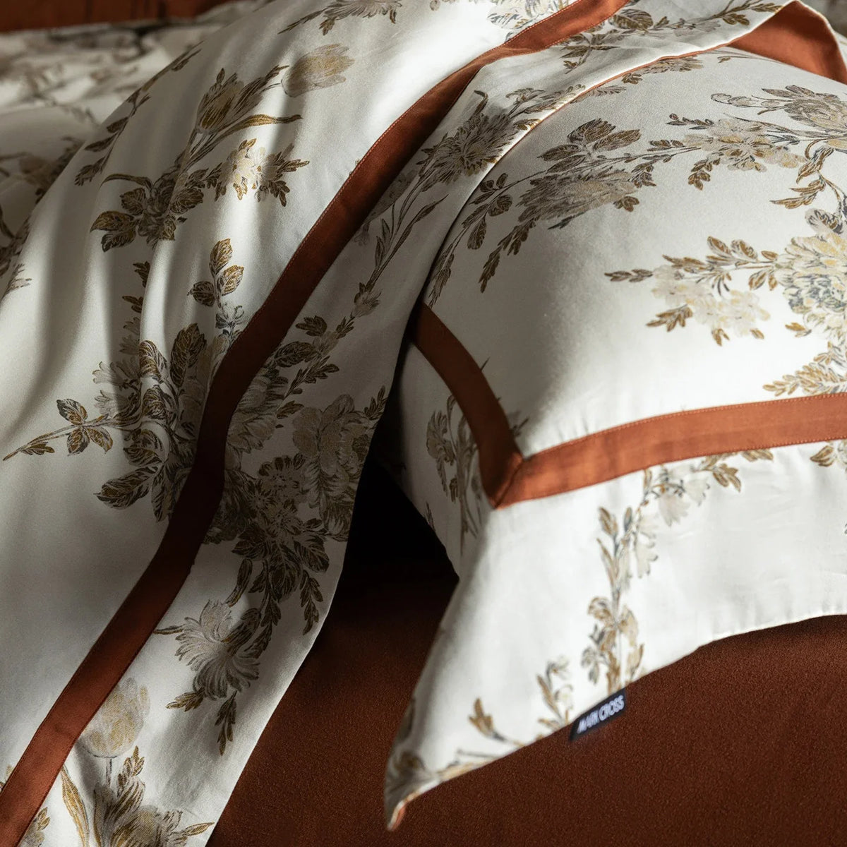 Duvet Cover Set Breathable Cotton Percale Leaf Print