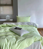 Duvet Cover Set Breathable Cotton Percale With Fitted Sheet