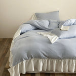 Duvet Cover Set Breathable Cotton Seersucker & Machine Washable
