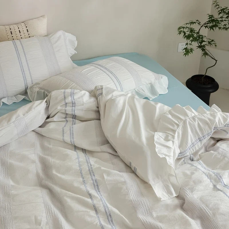 Duvet Cover Set Breathable Quilted Cotton Concealed Zipper