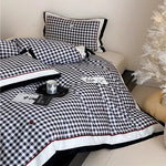 Duvet Cover Set Classic Vichy Check Cotton Blend