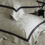 Duvet Cover Set Cotton-Blend Satin Tonal Jacquard