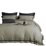 Duvet Cover Set Cotton-Blend Satin Tonal Jacquard