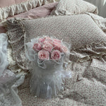Duvet Cover Set Cotton Cambric Breathable Ruffled Lace