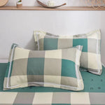 Duvet Cover Set Cotton Check Pattern Machine Washable