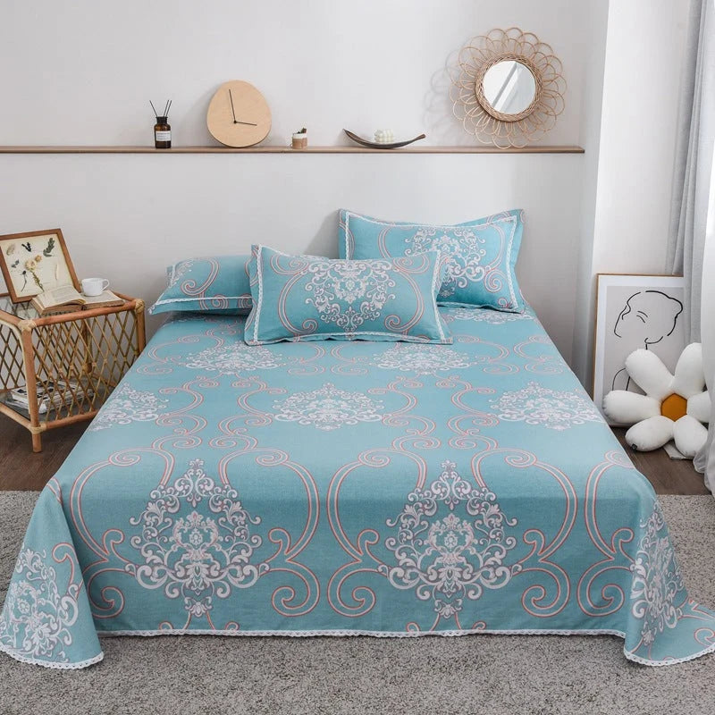 Duvet Cover Set Cotton Check Pattern Machine Washable