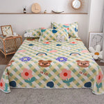 Duvet Cover Set Cotton Check Pattern Machine Washable