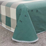 Duvet Cover Set Cotton Check Pattern Machine Washable
