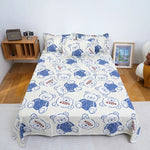 Duvet Cover Set Cotton Check Pattern Machine Washable