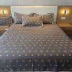 Duvet Cover Set Cotton Check Pattern Machine Washable