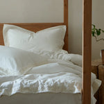 Duvet Cover Set Cotton Gauze Breathable Floral Embroidery 4-Piece