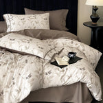 Duvet Cover Set Cotton Percale Reversible Jacquard