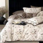 Duvet Cover Set Cotton Percale Reversible Jacquard