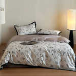 Duvet Cover Set Cotton Satin Botanical Print