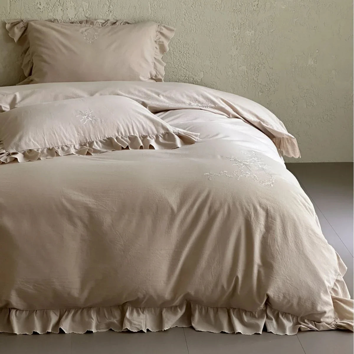 Duvet Cover Set Cotton Satin Breathable Hotel Closure