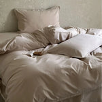 Duvet Cover Set Cotton Satin Breathable Hotel Closure