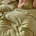 Duvet Cover Set Cotton Satin Damask Concealed Fastenings
