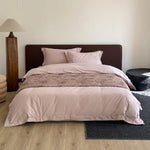 Duvet Cover Set Cotton Satin Floral Embroidery