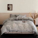 Duvet Cover Set Cotton Satin Floral Hotel Closure
