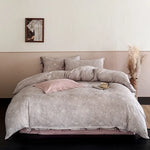 Duvet Cover Set Cotton Satin Floral Hotel Closure