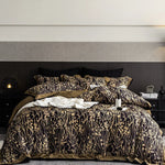 Duvet Cover Set Cotton Satin Grass Print