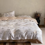 Duvet Cover Set Cotton Satin Jacquard Button Closure