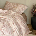 Duvet Cover Set Cotton Satin Jacquard Button Closure