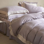 Duvet Cover Set Cotton Satin Jacquard Floral Machine Washable