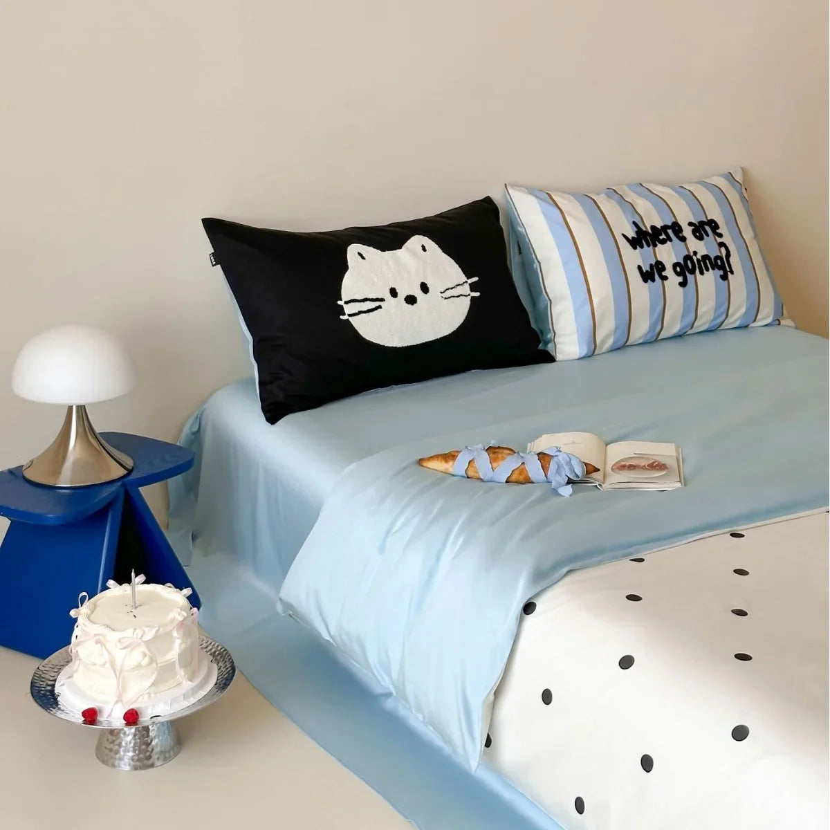 Duvet Cover Set Cotton Satin Reversible Concealed Zipper