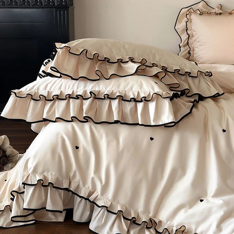 Duvet Cover Set Cotton Satin Temperature-Regulating