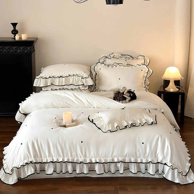 Duvet Cover Set Cotton Satin Temperature-Regulating