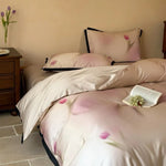 Duvet Cover Set Cotton Satin Temperature-Regulating Concealed Zipper