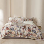 Duvet Cover Set Cotton Satin Watercolor Botanical Machine Washable