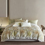 Duvet Cover Set Cotton Satin Watercolor Botanical Machine Washable