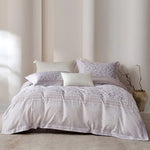 Duvet Cover Set Cotton Satin Watercolor Botanical Machine Washable