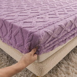 Duvet Cover Set Flannel Velvet Elastic Edge & Pillowcases