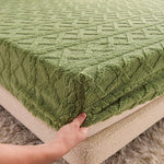 Duvet Cover Set Flannel Velvet Elastic Edge & Pillowcases