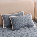 Duvet Cover Set Flannel Velvet Elastic Edge & Pillowcases
