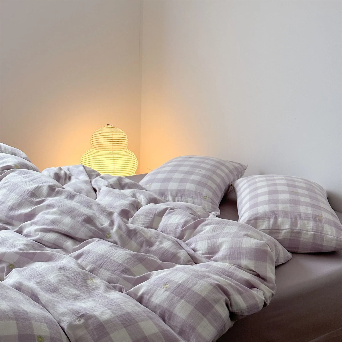 Duvet Cover Set Lightweight Cotton Muslin 4-Piece
