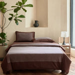 Duvet Cover Set Linen Blend Stonewashed Reversible