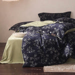 Duvet Cover Set Linen-Cotton Reversible Floral Set of 4
